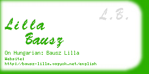 lilla bausz business card